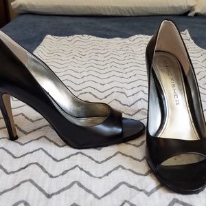 Marc Fisher Black Peep-toe Heels
